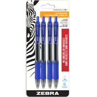 Zebra Sarasa Rapid Dry Gel Pens Retractable - 0.5mm - Blue - 4 Pack  -Smooth flowing, low viscosity, evolutionary rapid dry gel ink