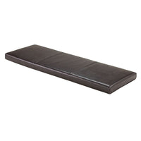 Winsome Boris Cushion Bench Seat, PU Leather-Cushion size is 36" Wide, 13" Deep, and 2.17" in Height.  The cushion is stuffed with foam for your comfort.