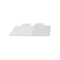 Eddie's Flat Shelf for Slatwall - 6" D x 12" L - Clear - 12 Pack-Shelf for Slatwall