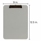 JAM Paper Standard Plastic Clipboard - Smoke - 12 Pack-Our clipboards feature a durable metal clip for securing papers that has a sturdy long-lasting spring.