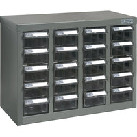 Kleton Kpc-600 Parts Cabinets, Steel, 20 Drawers, 18-1/3" x 8-2/3" x 14", Grey-Colour: Grey