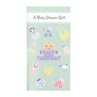 Rosedale 3-3/4" x 7-1/4" Money Holder Baby Shower Greeting Cards And Envelopes, 12 Pack (15499)-Printed on premium uncoated card stock