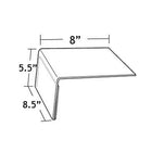 Azar Displays 5.5" x 8.5" x 8" Shelf Acrylic Sign Holder, Clear, 10 Pack (142703)-Clear 0.100" thick acrylic sign holder that can sit on a shelf or counter