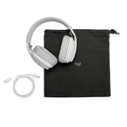 Logitech Zone Vibe 100 Lightweight Wireless Over Ear Headphones with Noise Canceling Microphone - Off-White-Flip to mute mic: The noise canceling headset’s mic conveniently tucks away when not needed for a clean look, providing immediate privacy anytime and on a moment’s notice