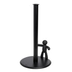 Umbra Buddy Paper Towel Holder, Black-Figure at base provides friction and leverage for one-handed tearing; helps keep roll from unraveling