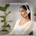 Logitech Zone 300 Wireless Bluetooth Headset With Noise-Canceling Microphone - Off-White-Freedom to Move: Move freely about your home or office with this Bluetooth headset with microphone, wireless range of up to 30 m (98 ft), (seamlessly switch between computer and phone