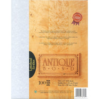 St. James Antique Bond Paper, Blue, 24lb, 8 1/2" x 11", 100 Pack-Premium quality 24 lb bond, antique parchment finish