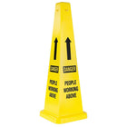 Traffic Cones, NC674, Message - Danger People Working Above, 2 Pack-Message - Danger People Working Above