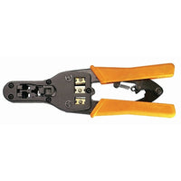 HVTools Crimping Tool for Modular Plug, 11" x 4" x 1", Black-HV Tools Crimping Tool Modular Plug 8P8C/RJ-45,6P6C/RJ-12,6P4C/RJ-11b Plugs w/Ratchet