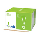 Touch Birch Round Tip Coffee Stir Sticks - 10000 Pack-Natural colour