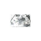 JAM Paper Plastic Business Card Case, Western Design Clear / Black, 100 Pack (03665726B)-Clear with black