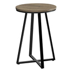 Monarch Specialties 2177 Accent Table - 22"H/Dark Taupe/Black Metal-Bring a modern tone to your living room, office space, family room or den with this stylish dark taupe / black metal round top end table
