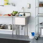 TRINITY Utility Sink with Faucet, Stainless Steel (THA-0303)-300 lbss total weight capacity (evenly distributed)