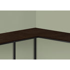 Monarch Specialties 7390 58" Computer Desk - Espresso Top/Black Metal Corner-Space-saving design for use in the corner of a home office