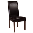 Flash Furniture Greenwich Series Parsons Chair, Brown Leather (QYA379061BRNL)-Brown Leather