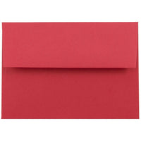 JAM Paper 4bar A1 Envelopes, 3.63 x 5 1/8, Brite Hue Red Recycled, 250 Pack (900927182H)-Red brite hue recycled envelope