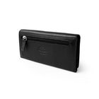 Club Rochelier Ladies Expander Clutch Wallet - Black-Interior Features: 15 credit card slots, 3 slot pockets, ID window, 2 gusset pockets, 1 zippered pocket