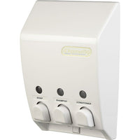 Classic Dispenser 3, White-Eliminate shower bottle clutter with this handy dispenser