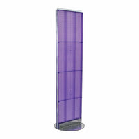 Azar Displays Pegboard Freestanding Floor Display, 16" x 60", Purple (700250-PUR)-Purple metal
