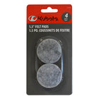 Kubota 4-Piece 1.5" Felt Pads, 6 Pack-Reduces noise when moving furniture