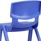 Flash Furniture Plastic Stackable School Chair with 13.25" Seat Height - Blue-Designed to encourage proper sitting habits