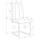 Monarch Specialties 1067 Dining Chair - Black Velvet/Chrome - 2 Pack-Product Dimensions: 17 Inch L x 20 Inch W x 39 Inch H