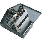 Gray Tools 18 Piece Tap & Drill Set, 9 Taps 6-32 To 1/2", 13 With Matching Drills-Contains: 9 high-speed Standard Hand Taps, 6-32 To 1/2"-13 NC Featuring Ground Threads and 60" Thread Form and 9 Matching high-speed Jobber Drills.