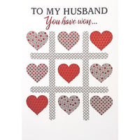 Rosedale Gold Greeting Cards/Envelopes - Happy Valentine's Day Husband - 5-1/2" x 8" - 6 Pack-Printed on premium uncoated card stock