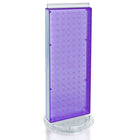 Azar Displays 20" x 8" 2-Sided Non-Revolving Pegboard Counter Unit, Purple Translucent (700509-PUR)-Great way to showcase a featured product at the customer's eye level