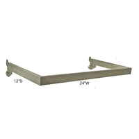 Azar Displays U-Shaped Handrail, 12" (300956)-Satin nickel
