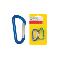 Staples 2" Carabiner - Assorted Colours - 2 Pack-2" carabiners provide a secure way to fasten and hold items together