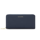 Champs RFID Zip-Around Wallet -  Navy-Secure 3-way zipper closure