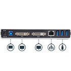 StarTech Dual-Monitor USB 3.0 Docking Station with DVI and Vertical Stand-Save space on your desktop by placing the dock in a vertical orientation with the included dock stand