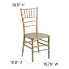 Flash Furniture HERCULES PREMIUM Series Gold Resin Stacking Chiavari Chair-Non-Stick and Anti-Static Finish
