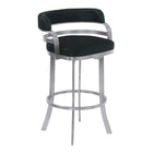 Armen Living Prinz 26" Counter-Height Swivel Bar Stool - Black-Assembly Required