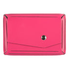 JAM Paper Leather Business Card Case, Angular Flap, Fuchsia Pink-Business Card Case