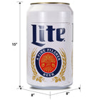 Miller Lite 8 Can Portable Mini Fridge with 5.4 L Cooler - White-Uses efficient, reliable iceless thermoelectric technology