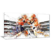 Designart Boxing Round One Canvas Art Print, (PT2501-32-16)-Print