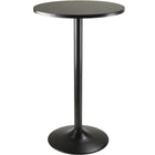 Nicer Furniture 24" Round Bar Table - Black-A lightweight and versatile table that can accommodate various settings: bars, bistros, restaurants, and event venues