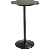 Nicer Furniture 24" Round Bar Table - Black-A lightweight and versatile table that can accommodate various settings: bars, bistros, restaurants, and event venues