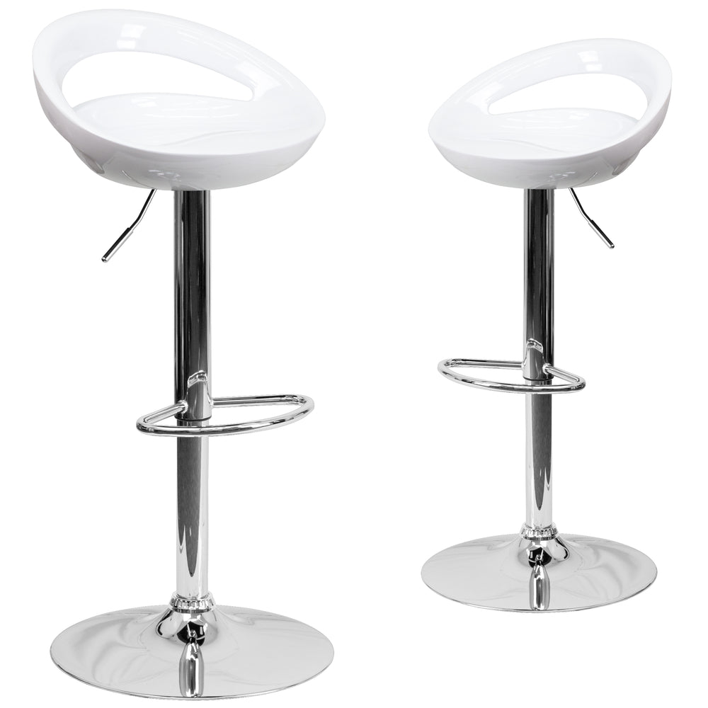 Flash Furniture Contemporary Plastic Adjustable Height Barstool