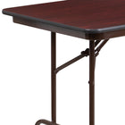 Flash Furniture 30'' x 72'' Rectangular Folding Banquet Table, Mahogany High-Pressure Laminate (YT3072HIGHWAL)-Mahogany/High Pressure Laminate, Laminate, Metal