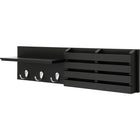 nexxt FN00396-6INT Sydney Wall Shelf and Mail Holder with 3 Hooks, 24" x 6", Black-Design: the floating shelf features elegant, farmhouse design that will not only be a functional piece but will bring your home decor to the next level