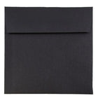 JAM Paper 6 x 6 Square Envelopes, Black Linen Recycled, 100 Pack (v01212g)-Black