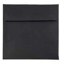 JAM Paper 6 x 6 Square Envelopes, Black Linen Recycled, 100 Pack (v01212g)-Black