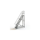 Tri-Arc Manufacturing Heavy Duty Rolling Ladder, Platform Height: 110", Step Type: Serrated, Base Depth: 83" (KDHD111242)-No. of Steps: 11