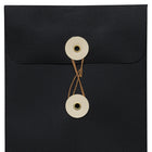 JAM Paper #10 Policy Envelopes with Button and String Tie Closure, 4 1/8 x 9.5, Black Linen Recycled, 1000 Pack (1261601B)-Opening: Open end