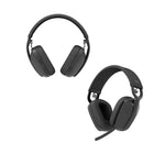 Logitech Zone Vibe 100 Lightweight Wireless Over Ear Headphones with Noise Canceling Microphone - Graphite-Noise canceling technology: With beamforming technology and digital signal processing (DSP), the noise canceling headphones with microphone capture your voice clearly and eliminate background sound