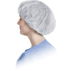 Boundary Bouffant Caps, White, Regular/Large, 500 Pack-White colour