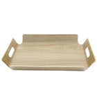 Cathay Importers Bentwood Rect Tray with Handles, 21"W x 15"D x 2"H, Light Brown-Dimensions: 2"H x 21"W x 15"D